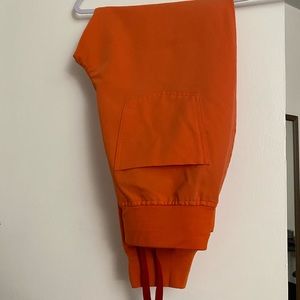 FIGS sunset orange Zamora high waisted pants
